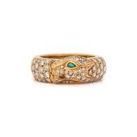 CARTIER, YELLOW GOLD AND DIAMOND 'PANTHÈRE DE CARTIER' RING