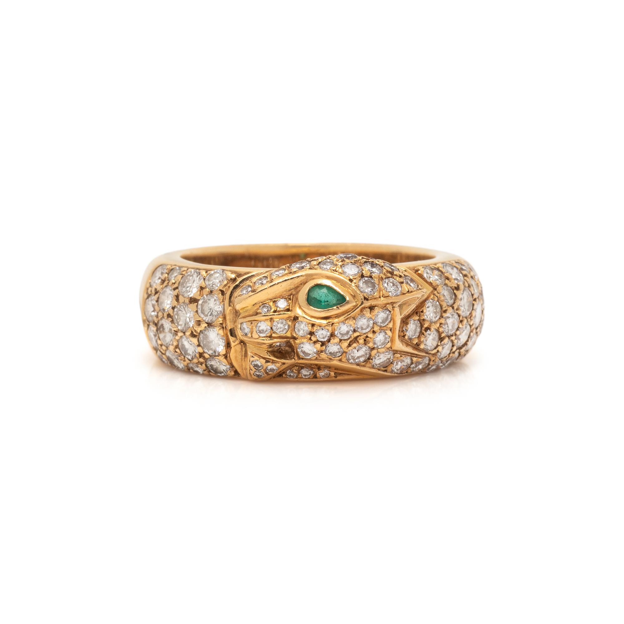 CARTIER, YELLOW GOLD AND DIAMOND 'PANTHÈRE DE CARTIER' RING