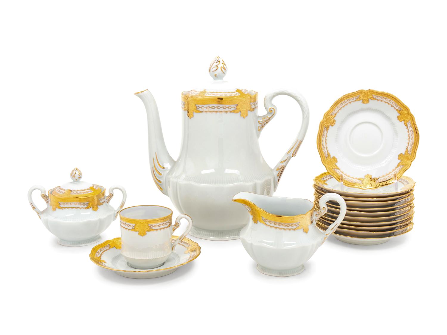 A Haviland Limoges Porcelain Coffee Service