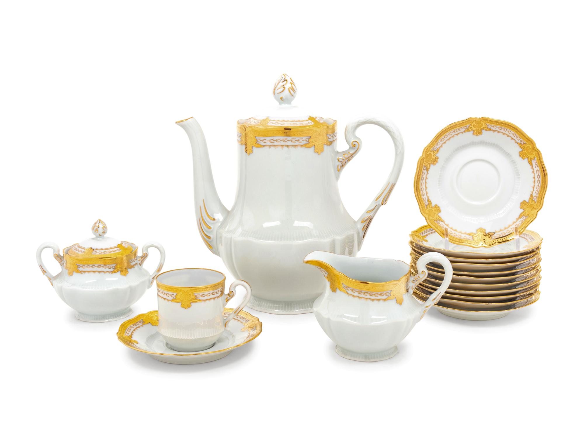 A Haviland Limoges Porcelain Coffee Service