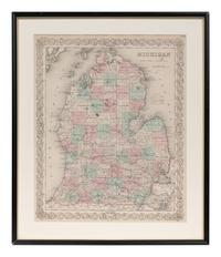 A group of five American state and city maps, comprising:
