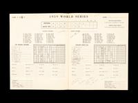 A Bill Veeck Signed Autograph 1959 World Series Program With Game 6 Ticket Stub (Beckett Authentication Services)