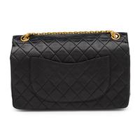 Chanel, Medium Classic Double Flap in Quilted Black Leather