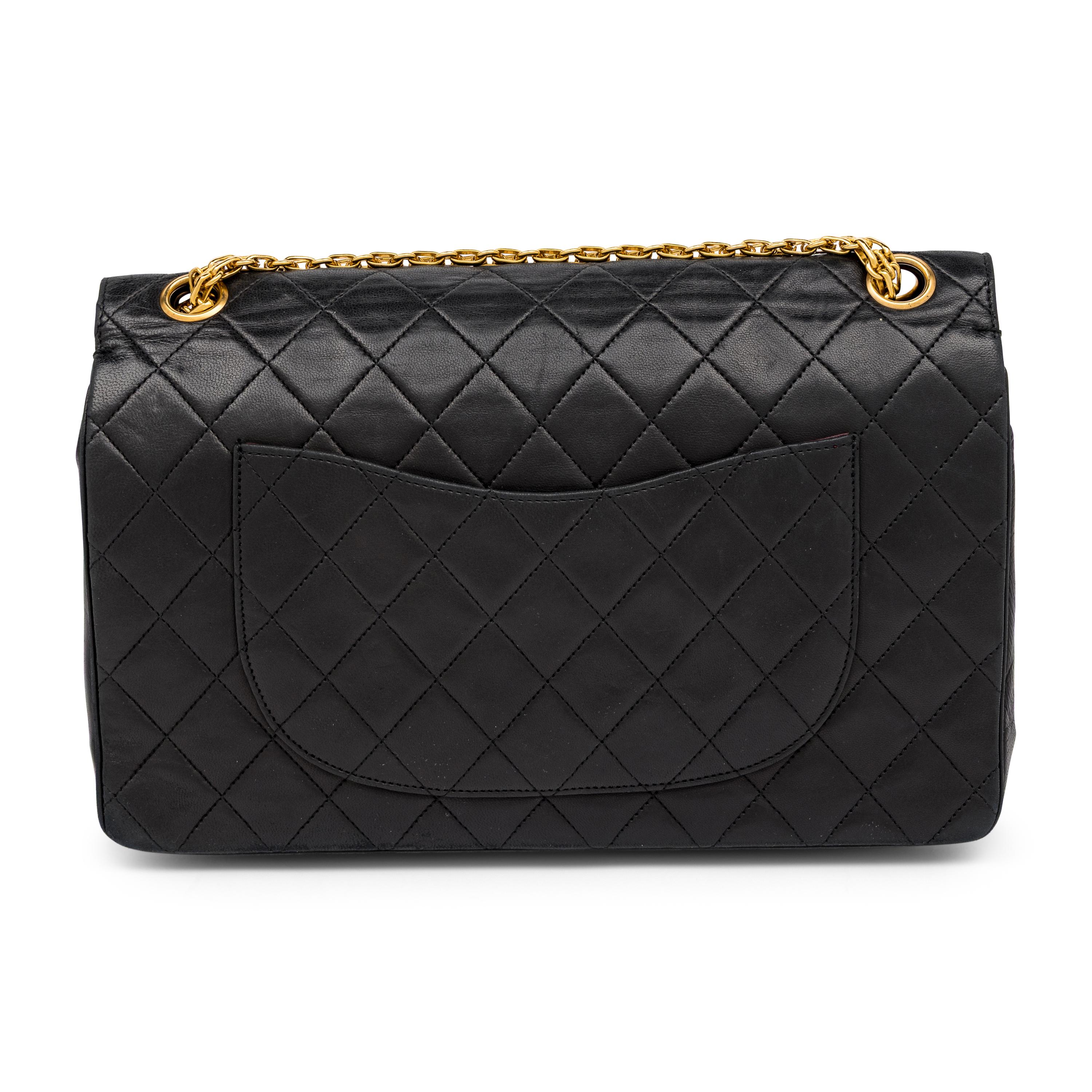 Chanel, Medium Classic Double Flap in Quilted Black Leather