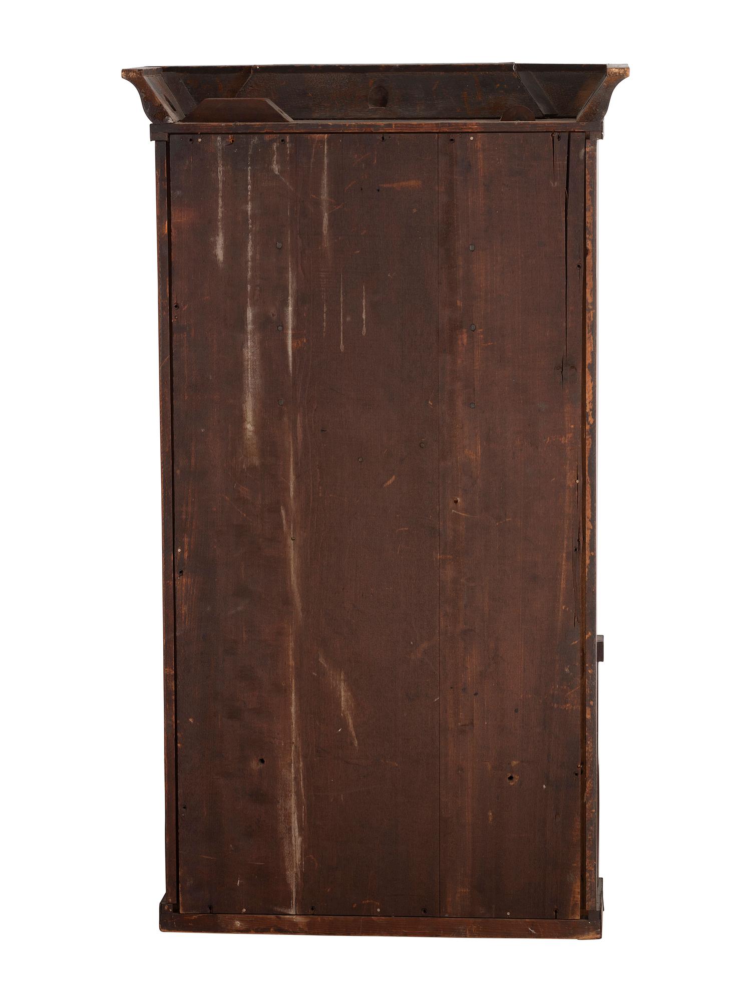 An American Classical Mahogany Eglomise Mantel Clock