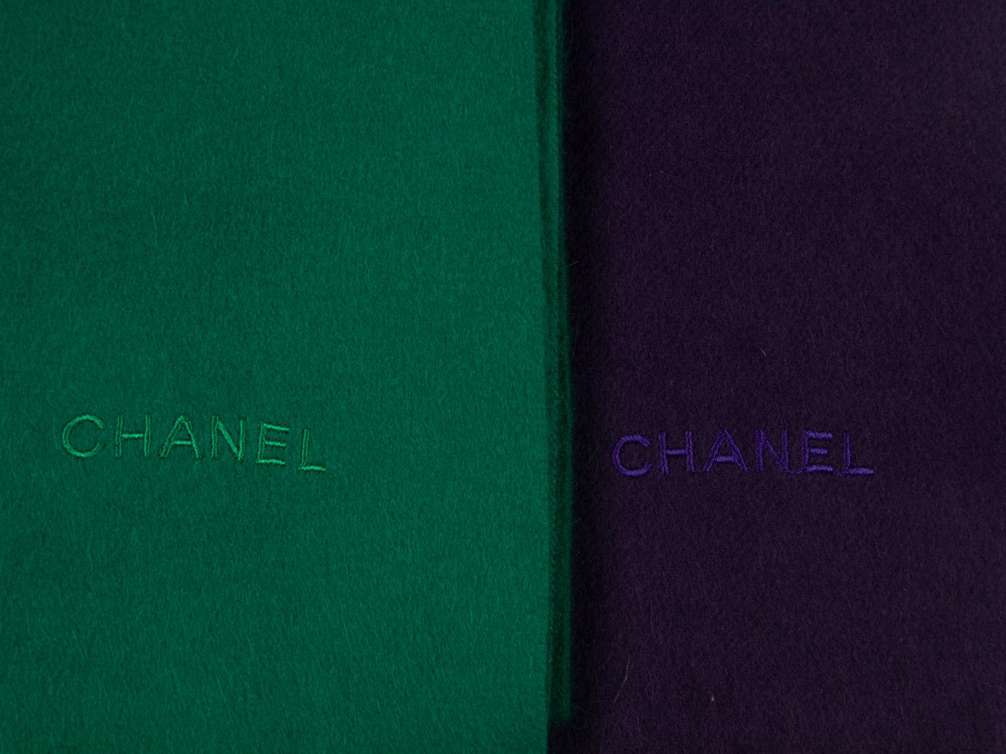 Two Chanel Cashmere Scarves