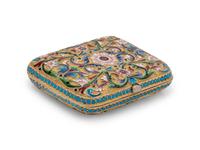 A Russian Silver-Gilt and Shaded Enamel Change Purse
