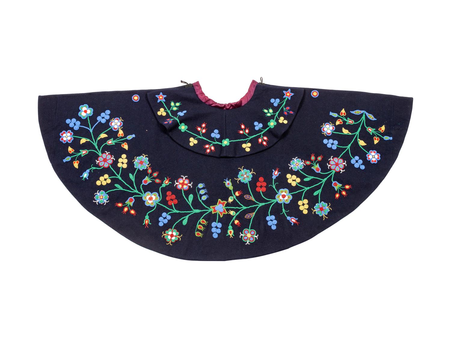 Metis-Cree Beaded Wool Cape