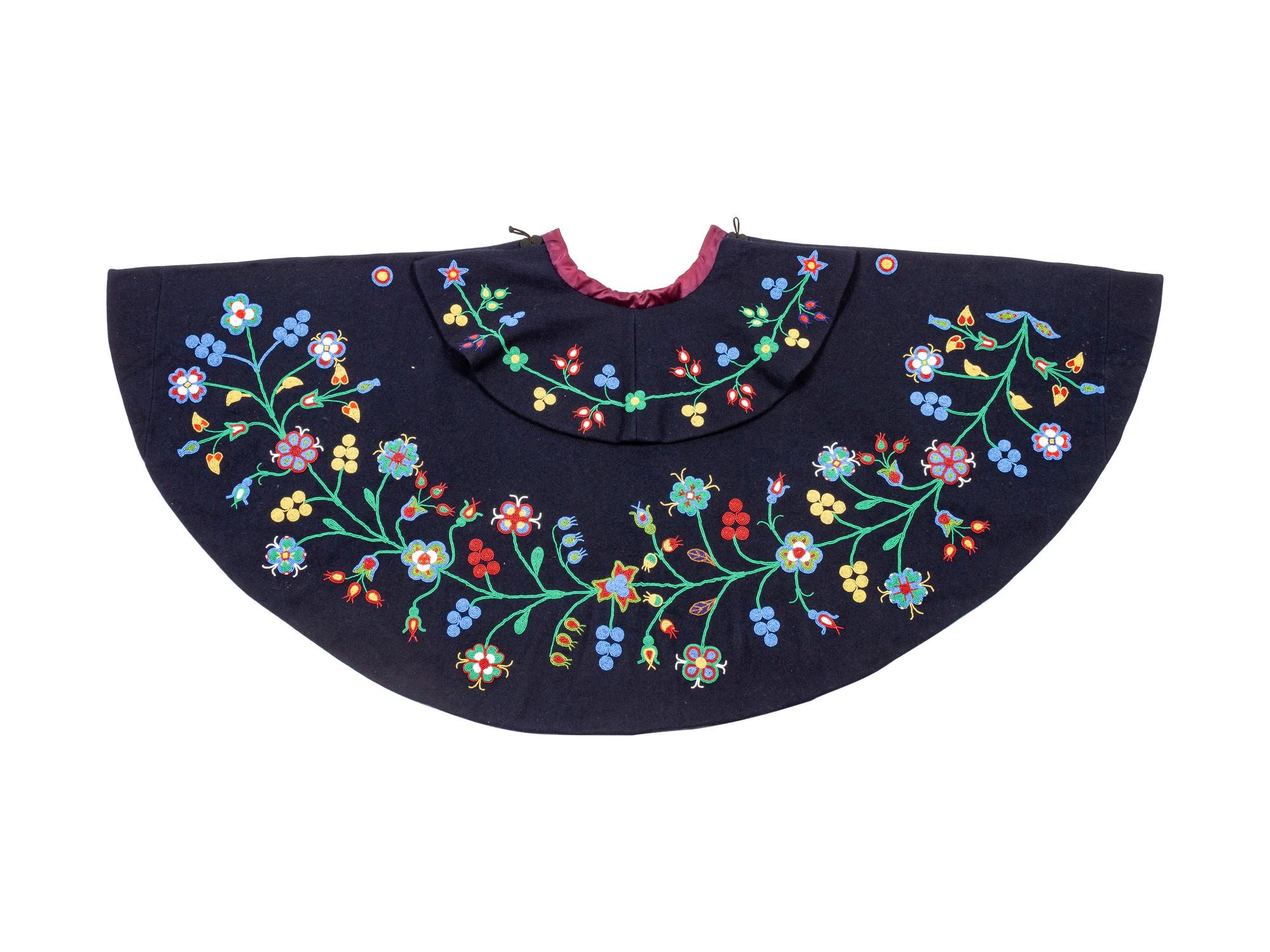 Metis-Cree Beaded Wool Cape