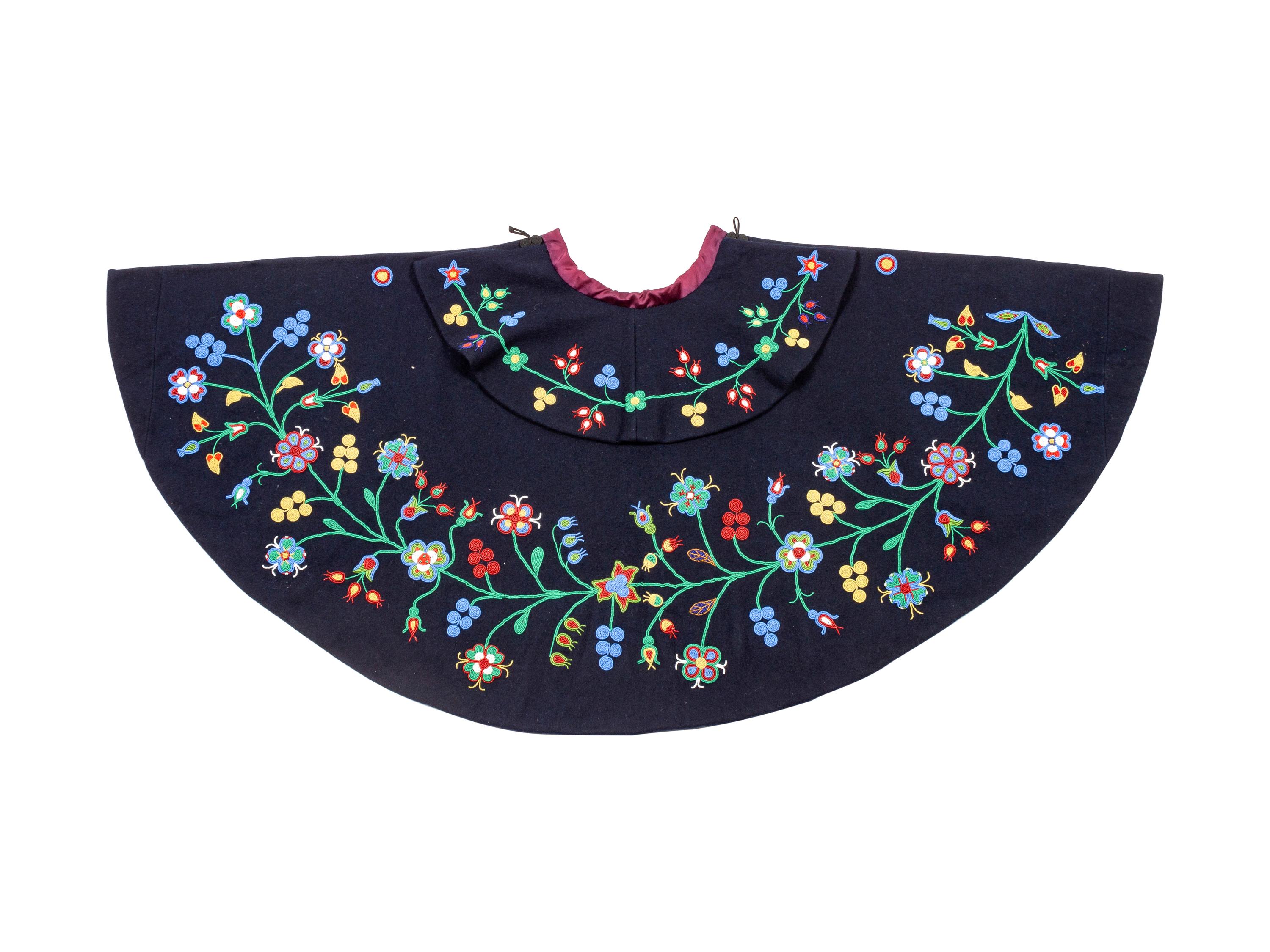 Metis-Cree Beaded Wool Cape
