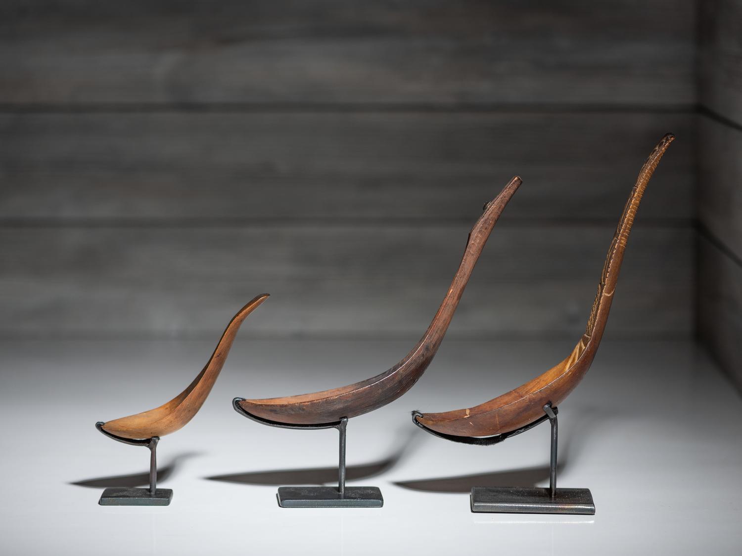 Northwest Coast Horn and Wood Spoons
