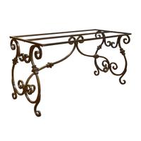 A Wrought Iron Table Base 59" W x 25.5" D x 30" H — Italy, 19th Century