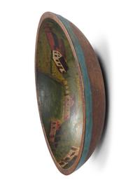 An American Paint Decorated Dough Bowl