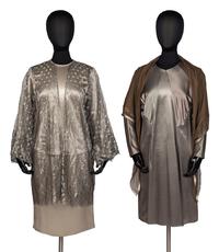 Dress, Three-Piece Ensemble, and Scarf by Geoffrey Beene