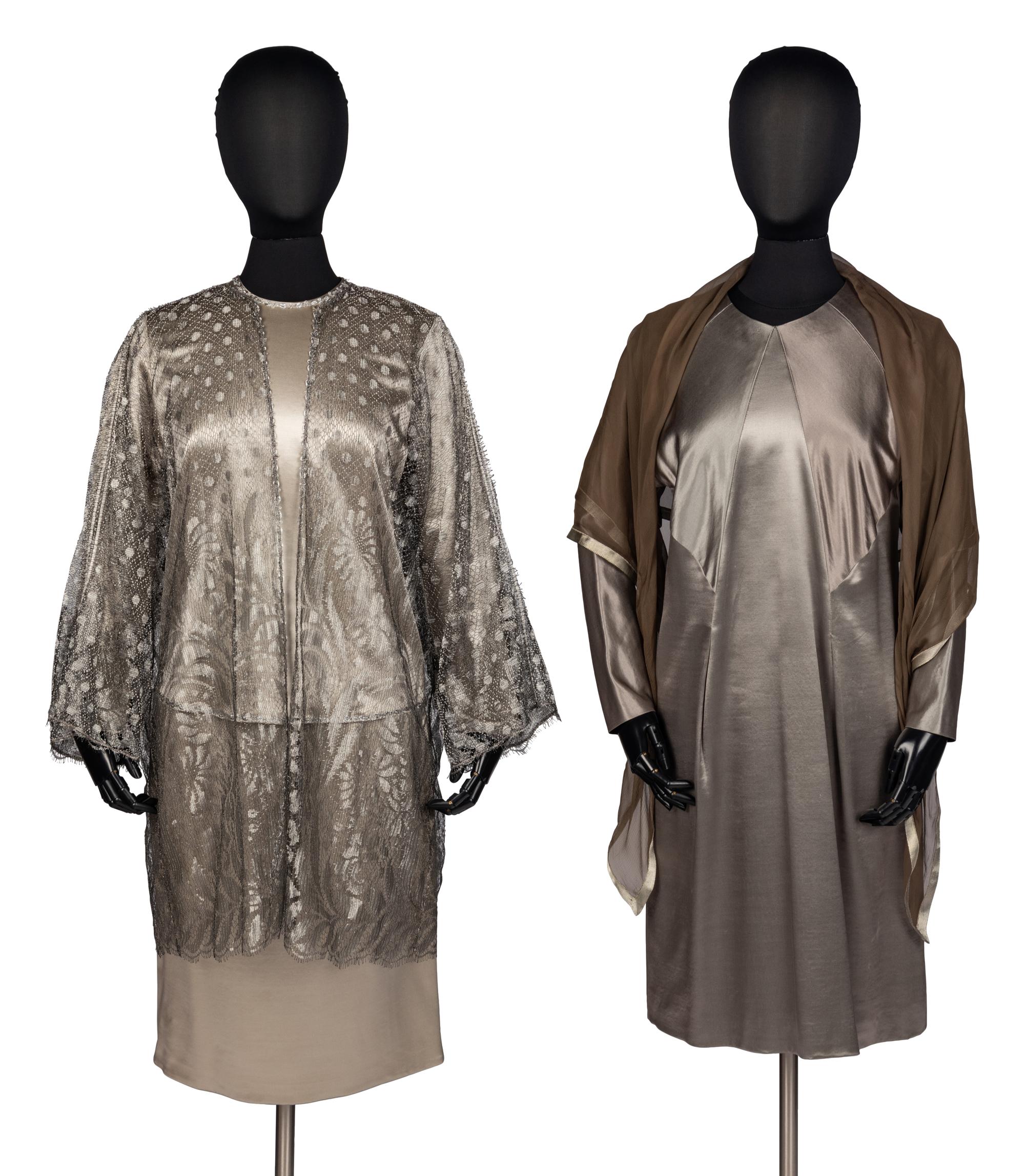 Dress, Three-Piece Ensemble, and Scarf by Geoffrey Beene