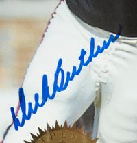 A Dick Butkus Signed Autograph Football Card Display With Multiple Signatures