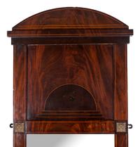An Empire Style Satinwood Inlaid Mahogany Mirror