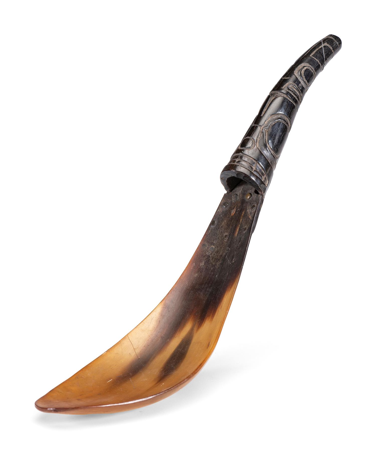Northwest Coast Carved Horn Spoon