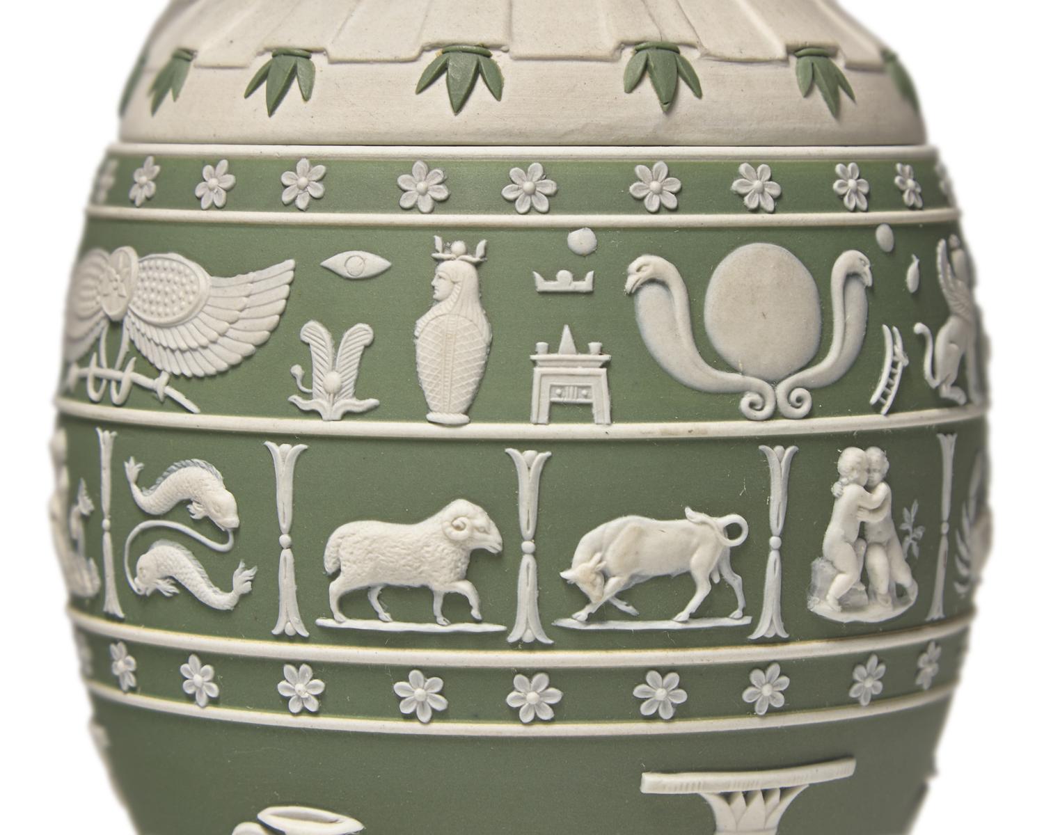 A Wedgwood Jasperware Canopic Jar