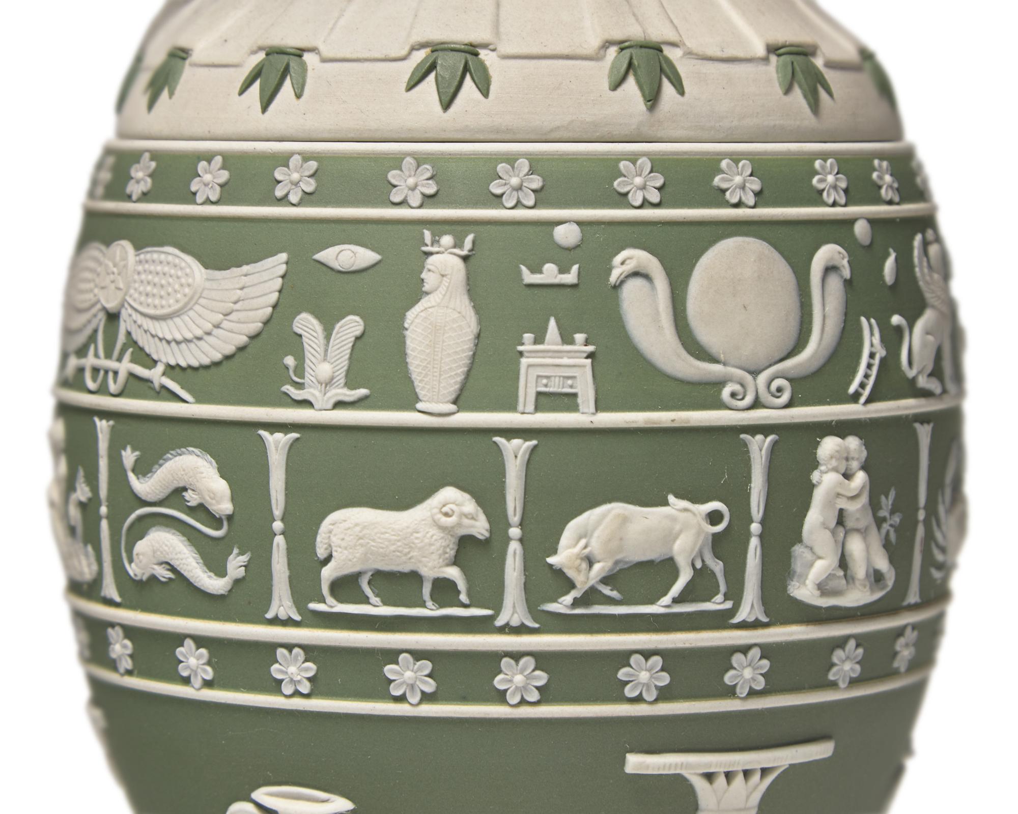 A Wedgwood Jasperware Canopic Jar