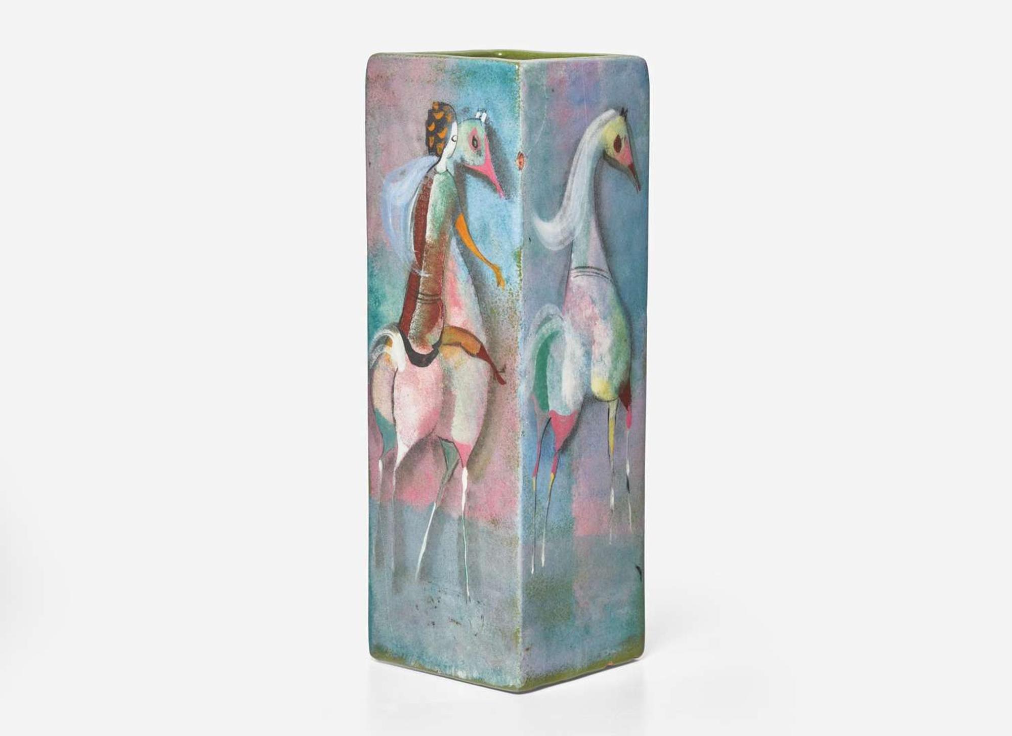 Polia Pillin, Vase with Women and Horses