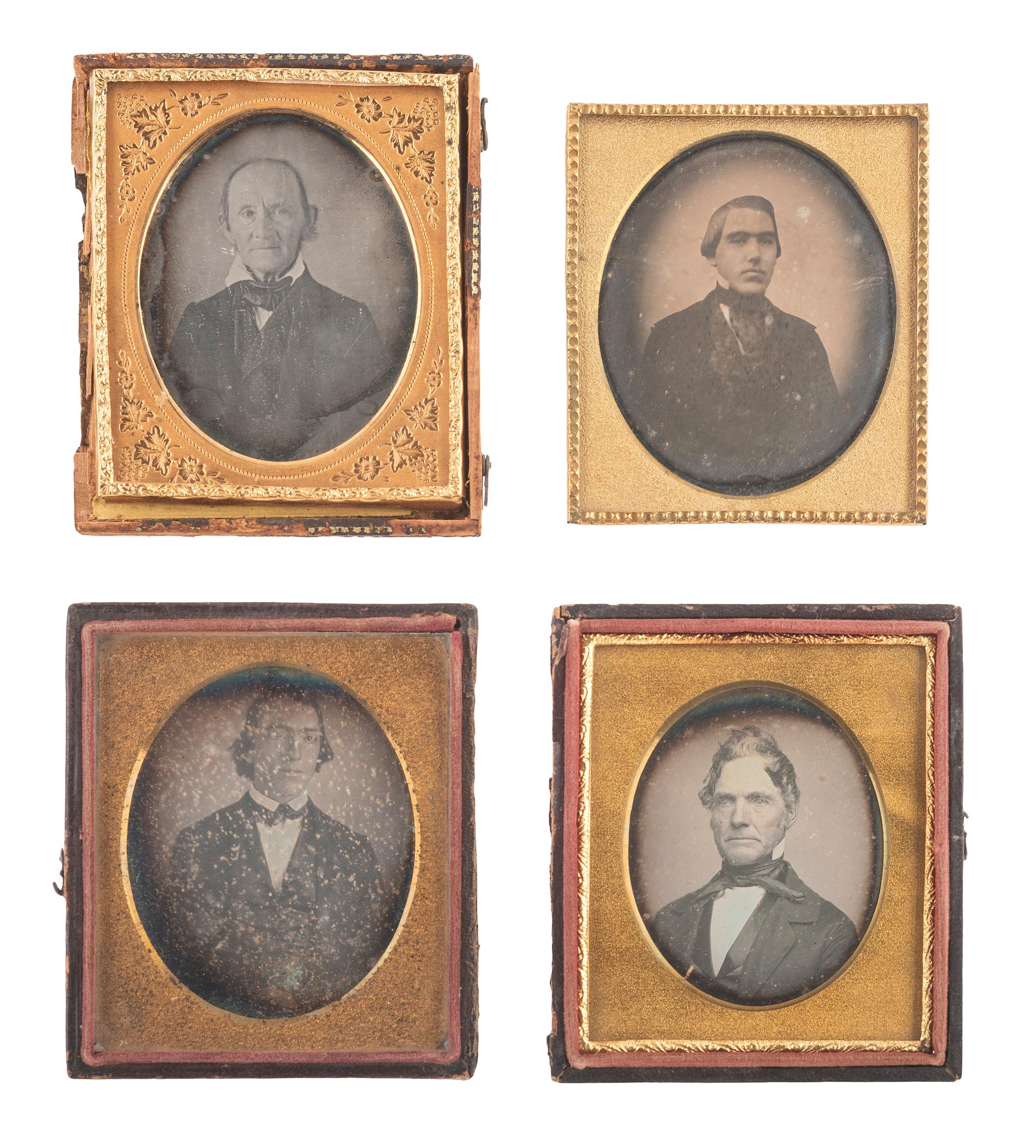 [EARLY PHOTOGRAPHY]. 36 sixth plate daguerreotypes featuring men of varying ages.