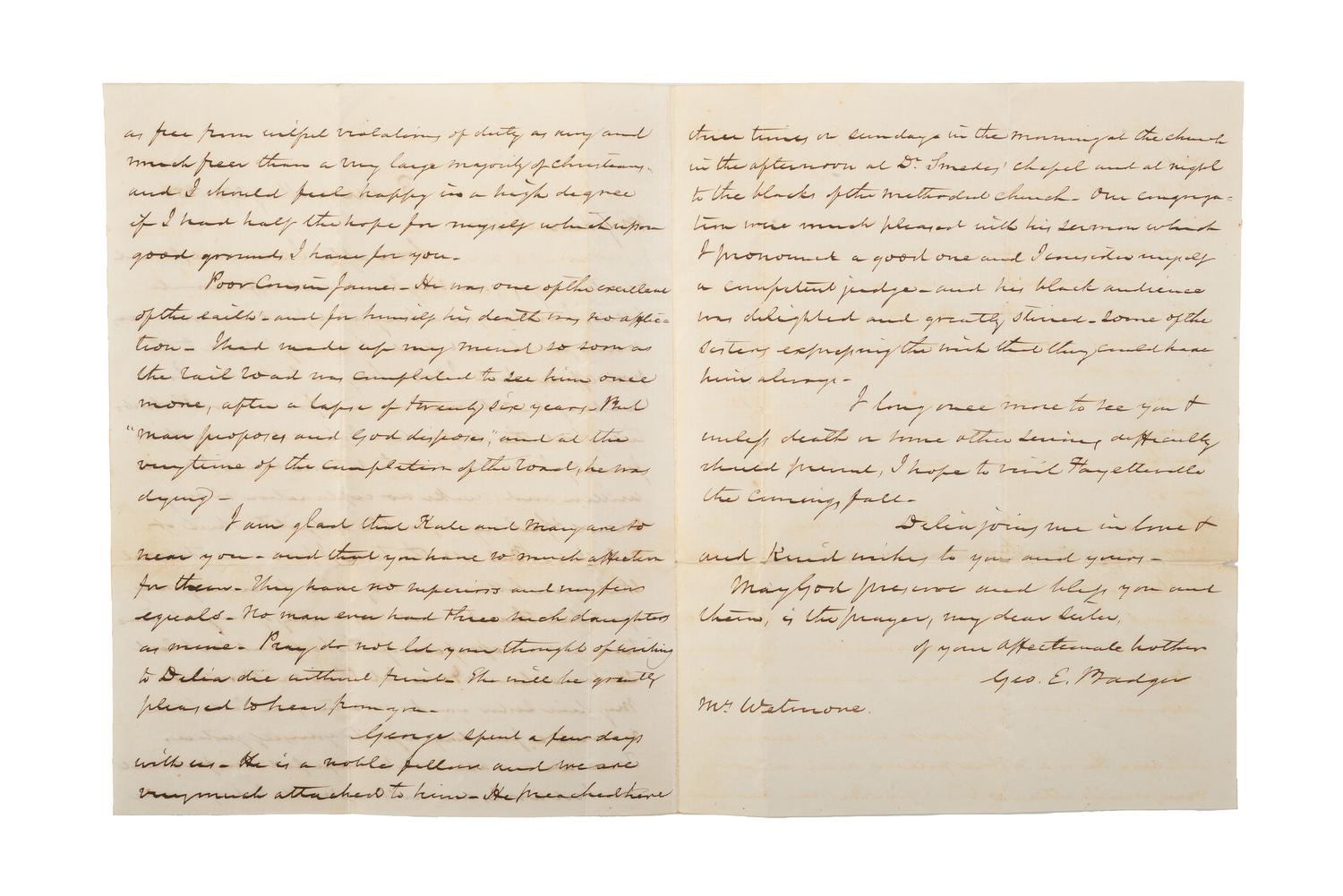 [SLAVERY & ABOLITION]. A group of three letters related to enslaved individuals, comprising: