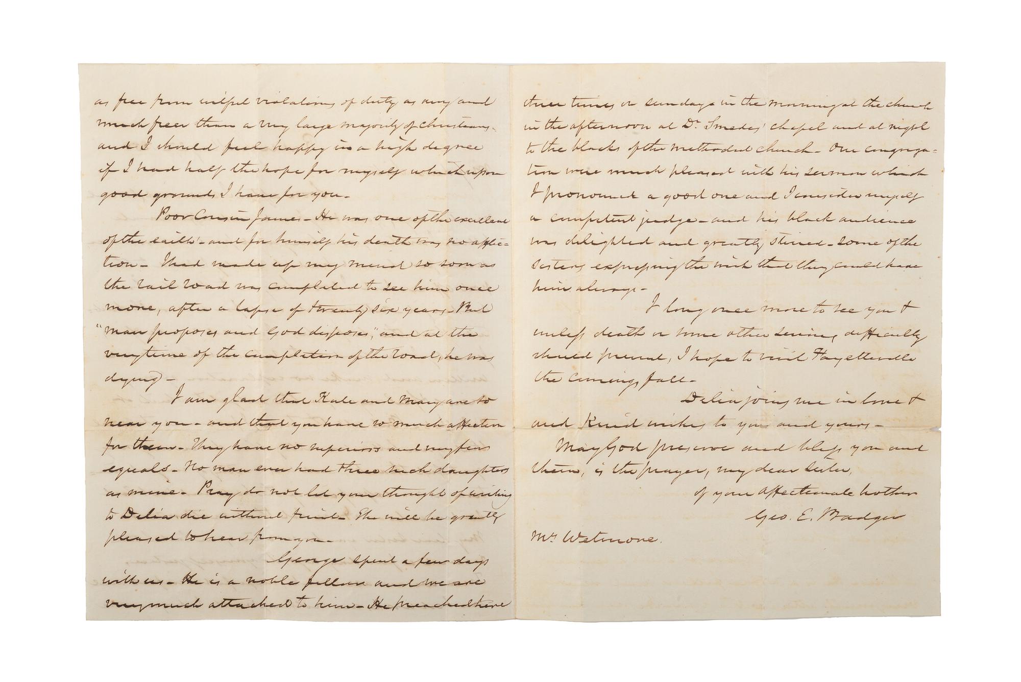 [SLAVERY & ABOLITION]. A group of three letters related to enslaved individuals, comprising: