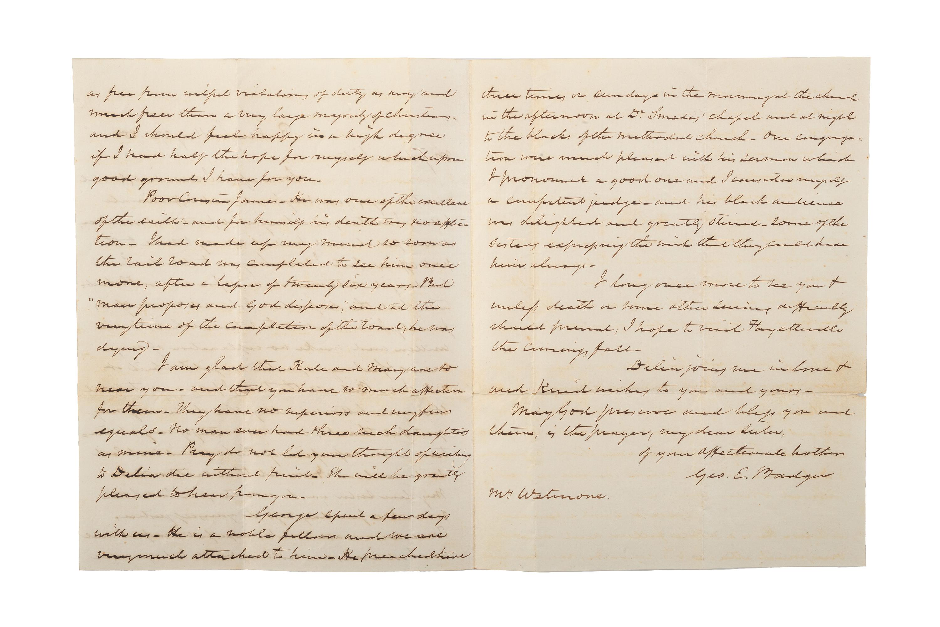 [SLAVERY & ABOLITION]. A group of three letters related to enslaved individuals, comprising: