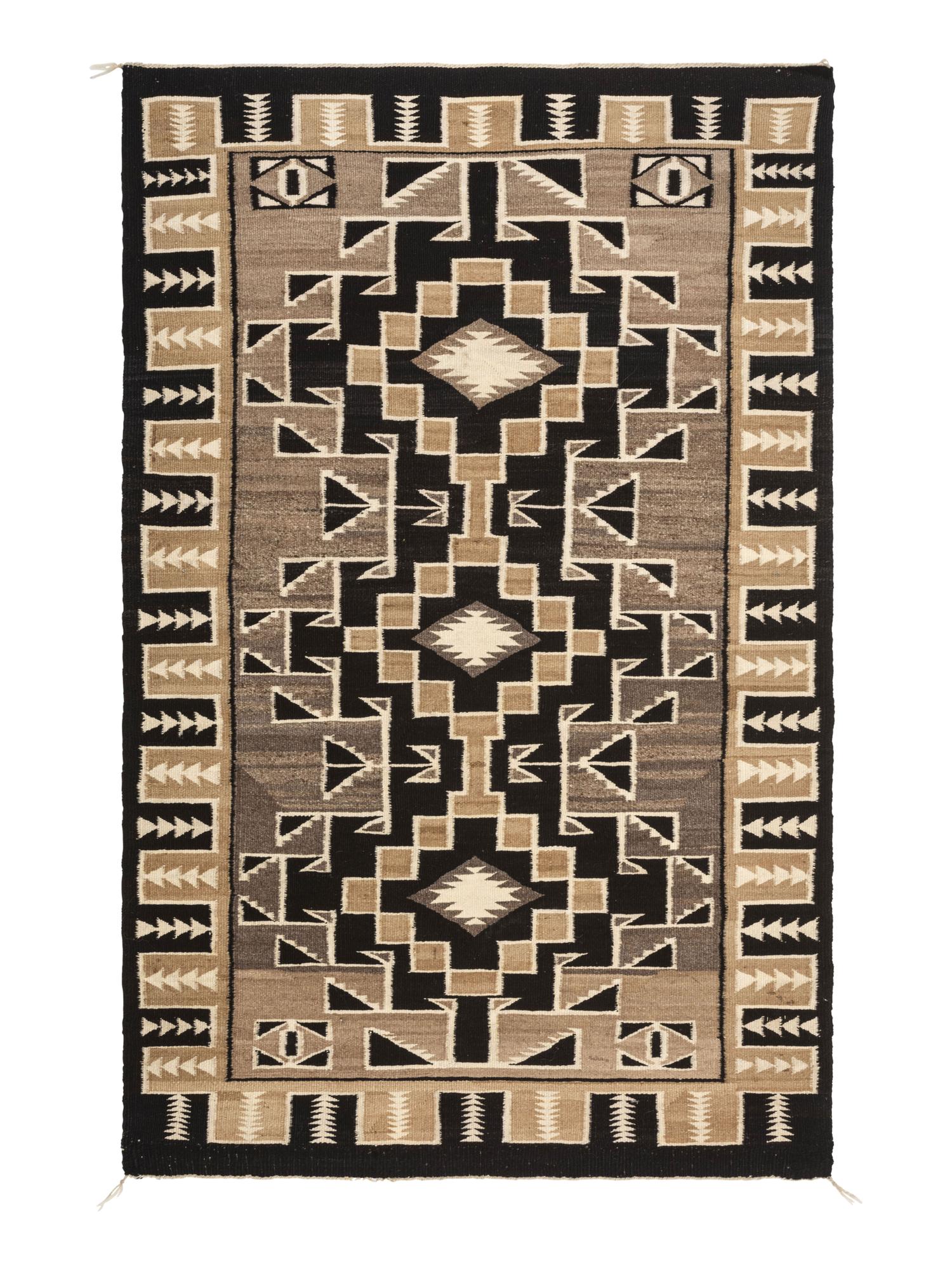 Navajo Two Grey Hills Double Saddle Weaving / Rug