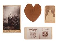 [WESTERN AMERICANA]. Archive related to "Hoosier Boy Rifle Shot," Clarence E. Long, incl. photographs and gold medal.