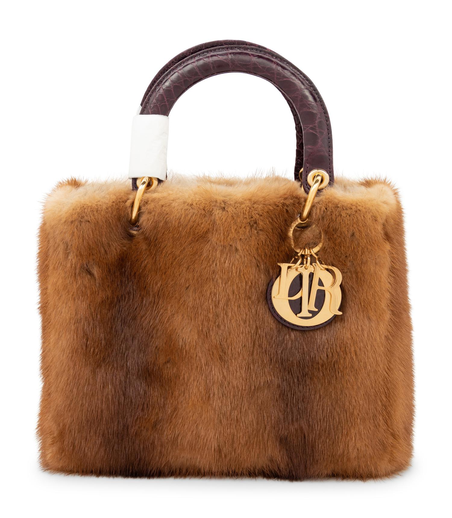 Christian Dior Brown Mink Small Lady Dior Bag, 2011
