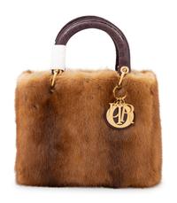 Christian Dior Brown Mink Small Lady Dior Bag, 2011