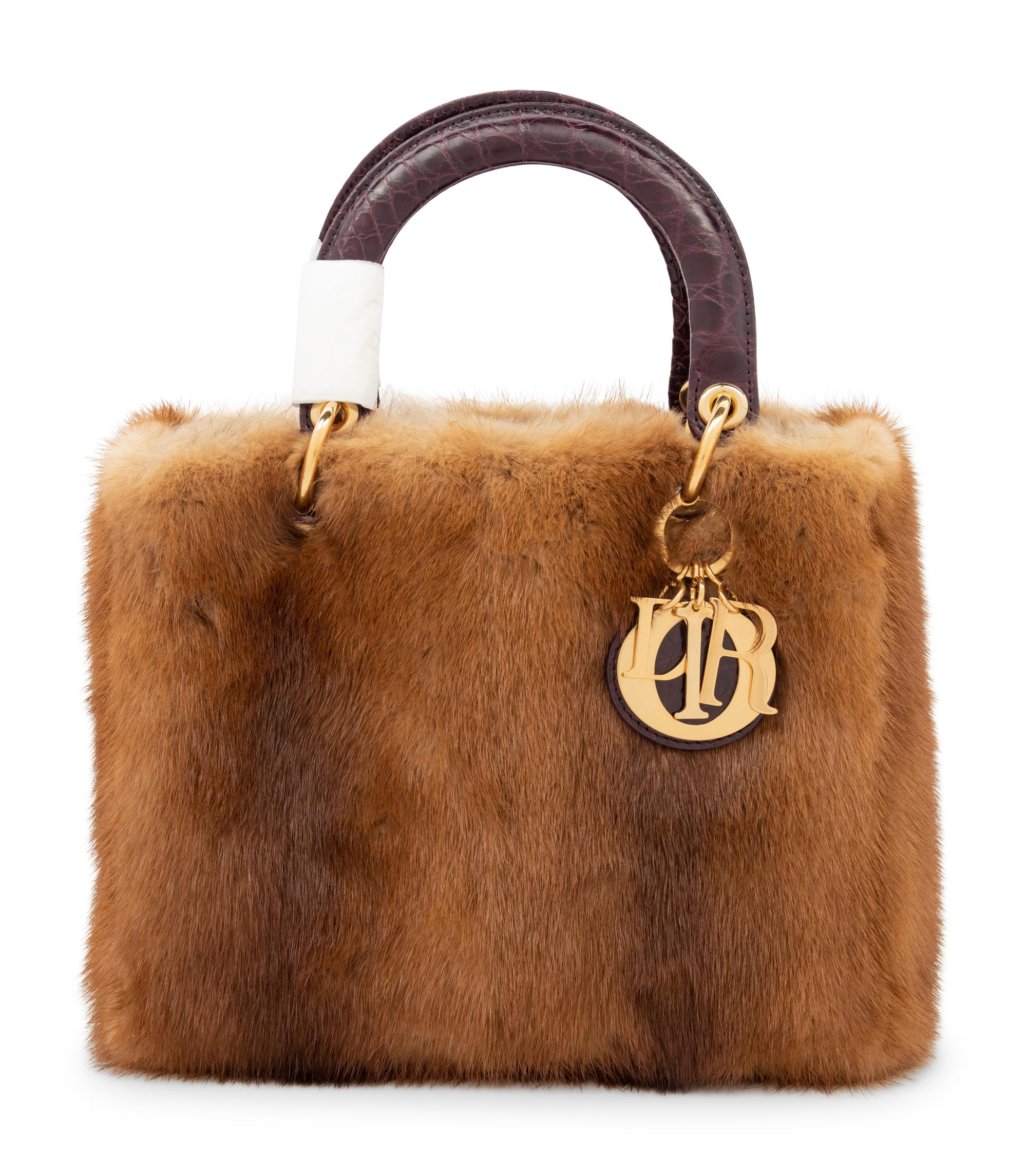 Christian Dior Brown Mink Small Lady Dior Bag, 2011