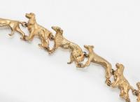 A 14K Yellow Gold Dog Bracelet