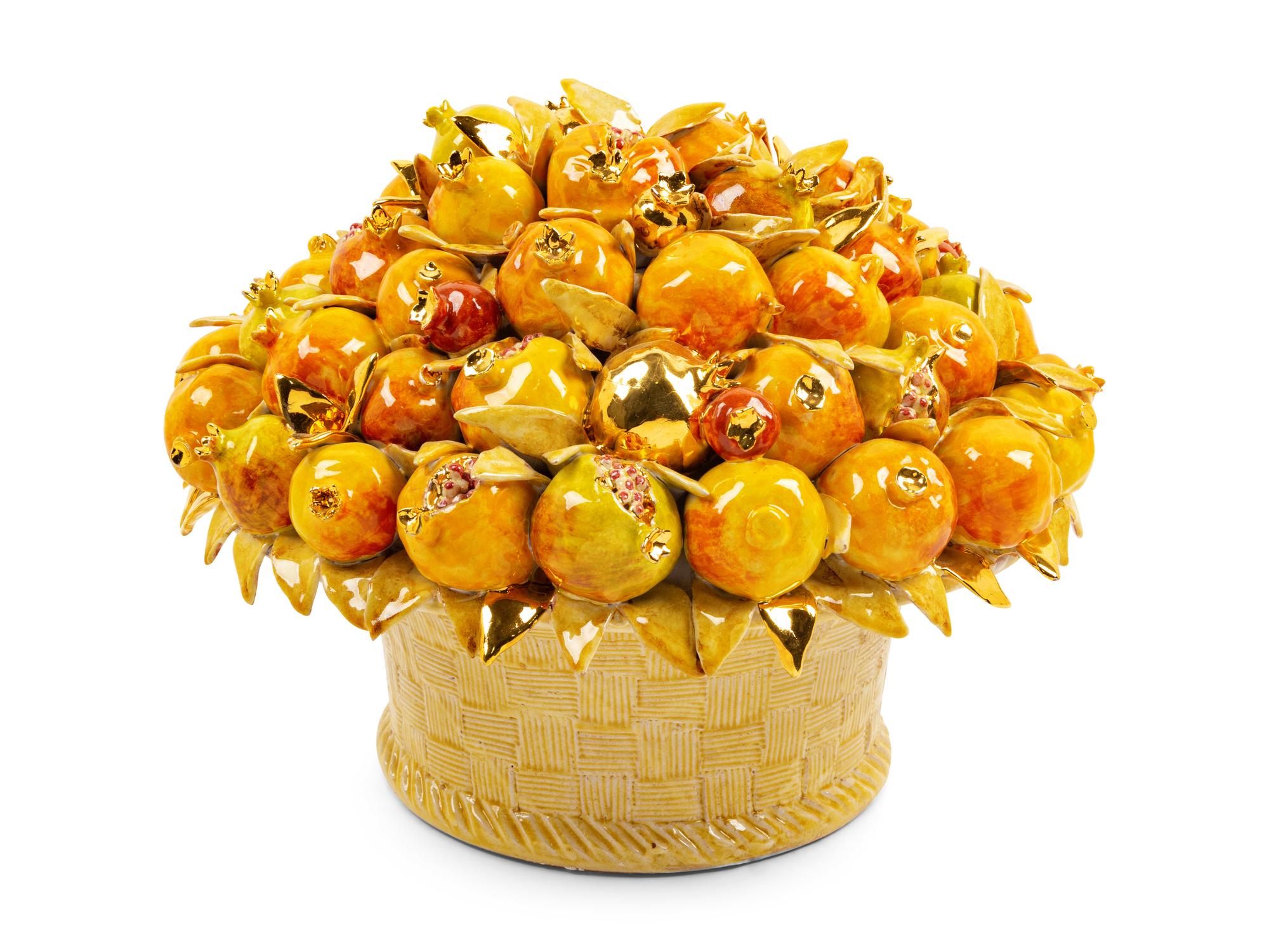 A Ceramic Model of a Basket of Pomegranates