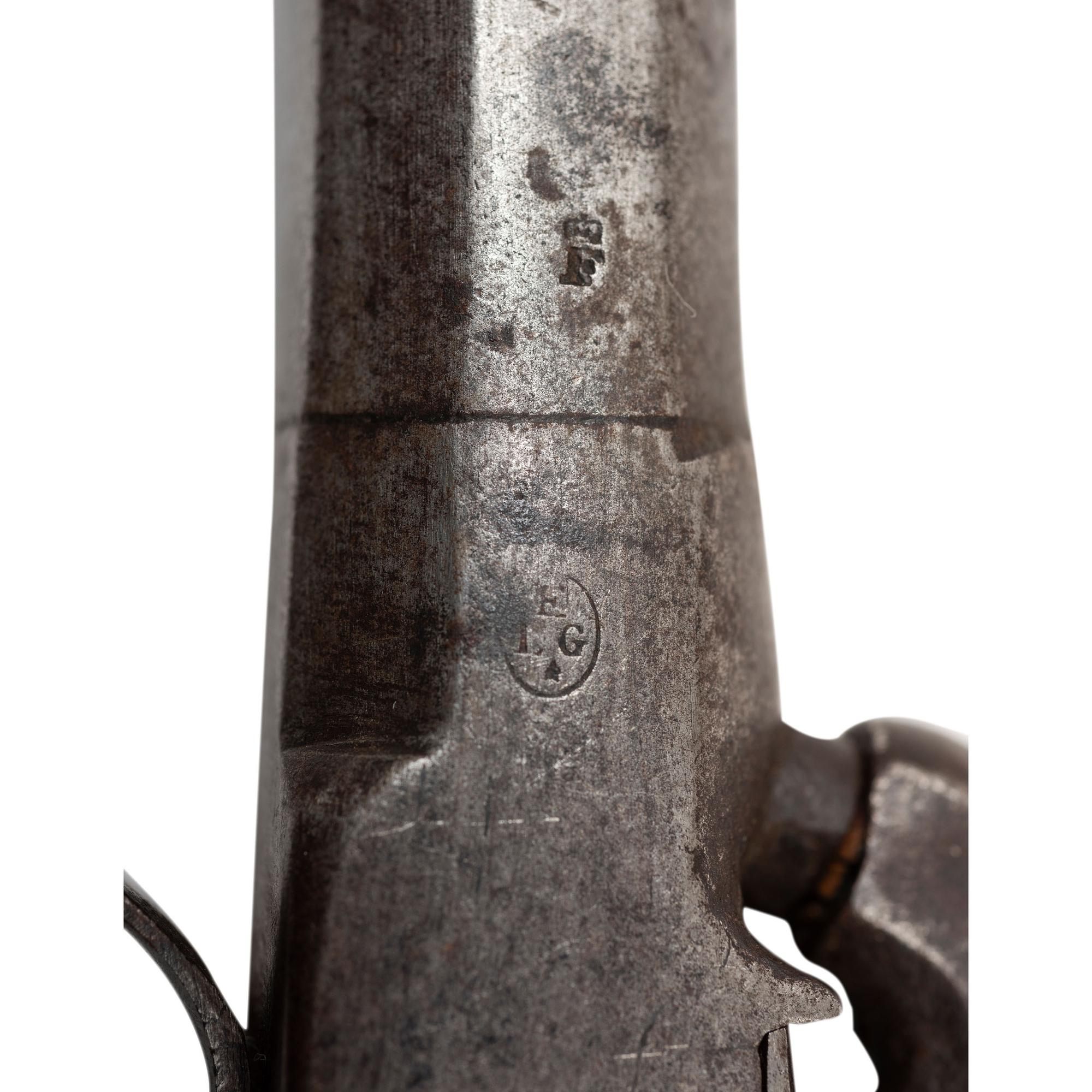 Belgian Turn-Off Pistol in Display Case and Two Pocket Cartridge Revolvers