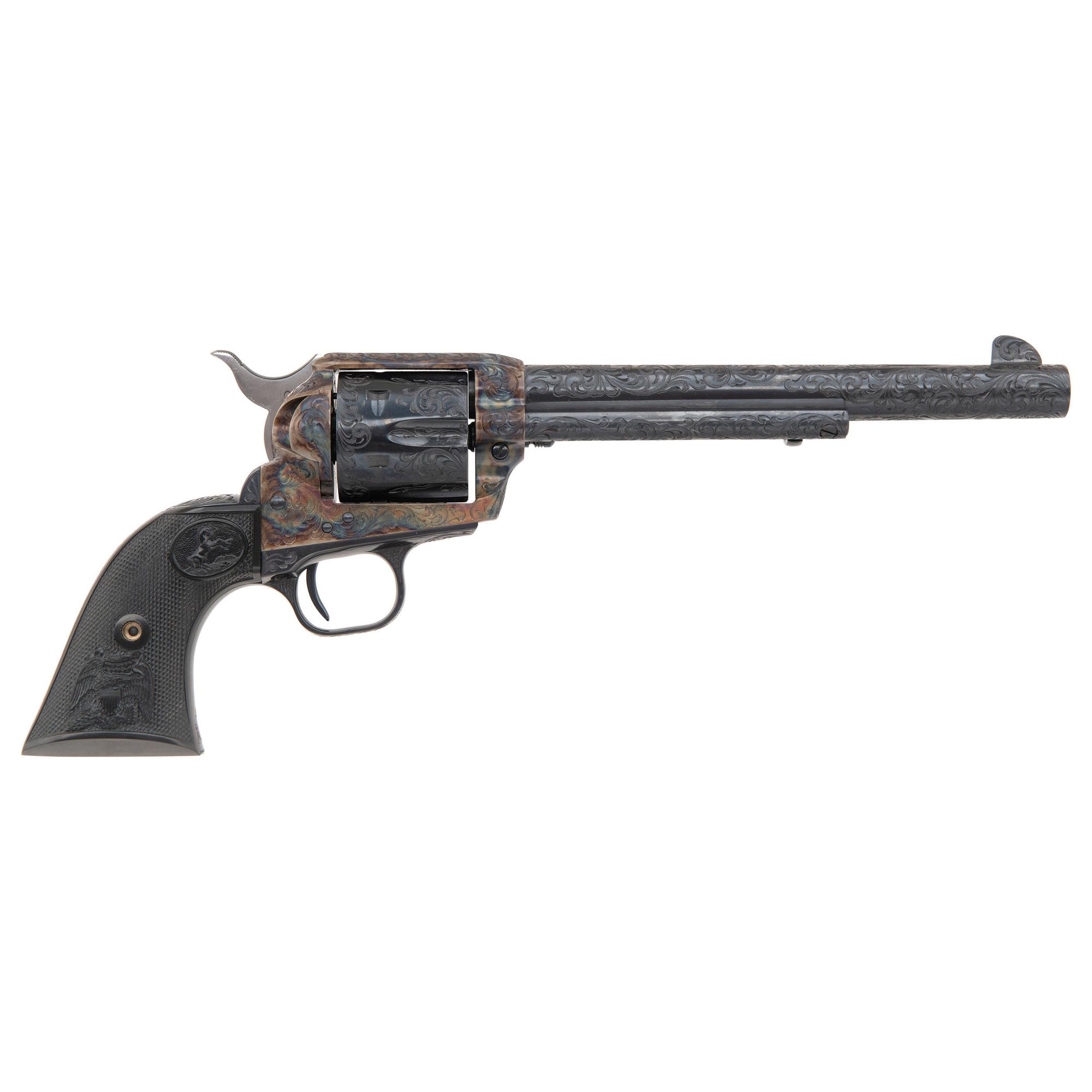 *Colt Custom Shop Class D Engraved 3rd Generation Single Action Army Revolver in .44 Special with Factory Box