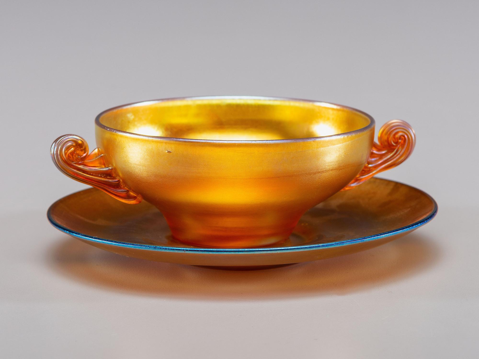 Two-Handled Cup and Saucer