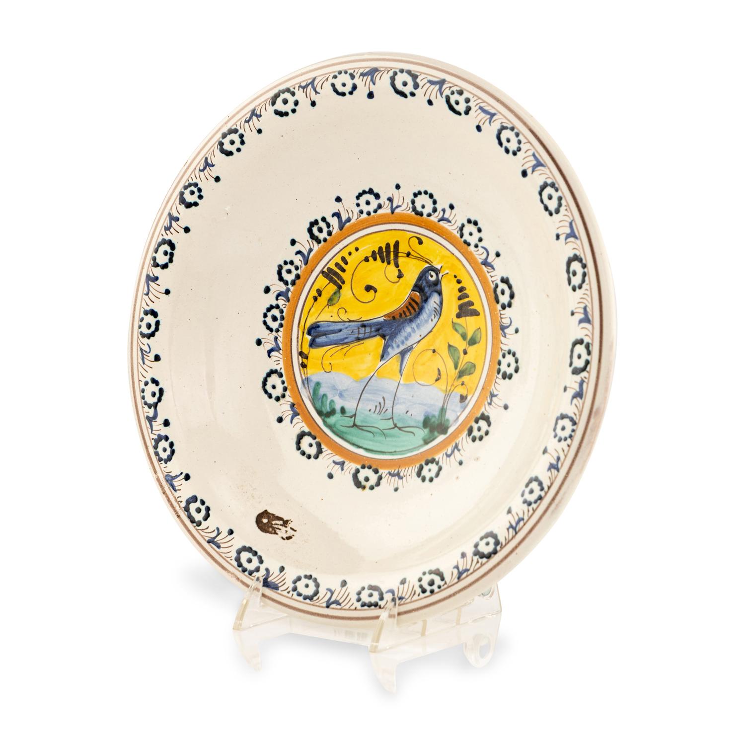 A Delft Polychrome Decorated Dish