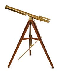An English Brass Telescope on a Mahogany Tripod
