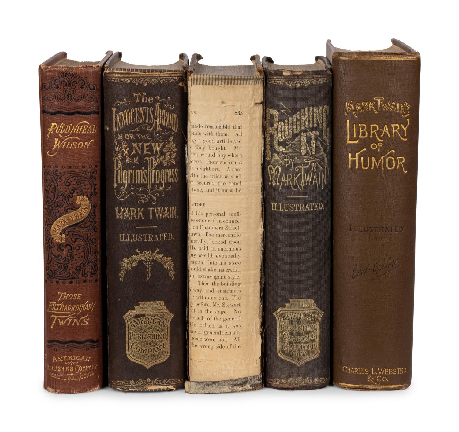 CLEMENS, Samuel ("Mark Twain") (1835-1910). A group of 11 novels and collections of short stories, including: