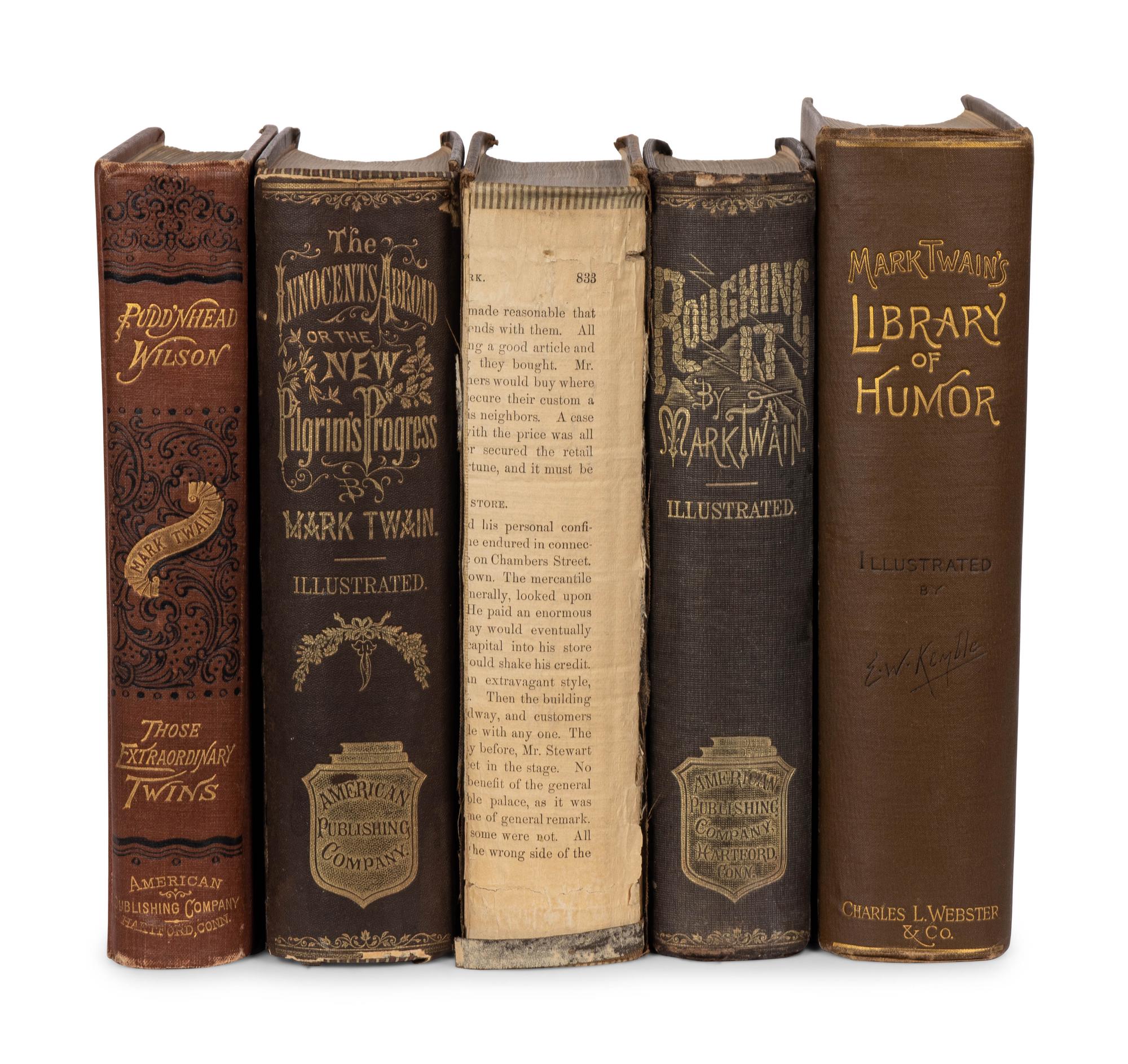 CLEMENS, Samuel ("Mark Twain") (1835-1910). A group of 11 novels and collections of short stories, including:
