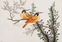 A Set of Twelve Chinese Export Watercolor and Pith Paintings