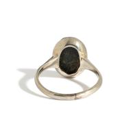 A Roman Bloodstone Ring Stone with a Head of the Goddess Minerva — Set in a silver ring