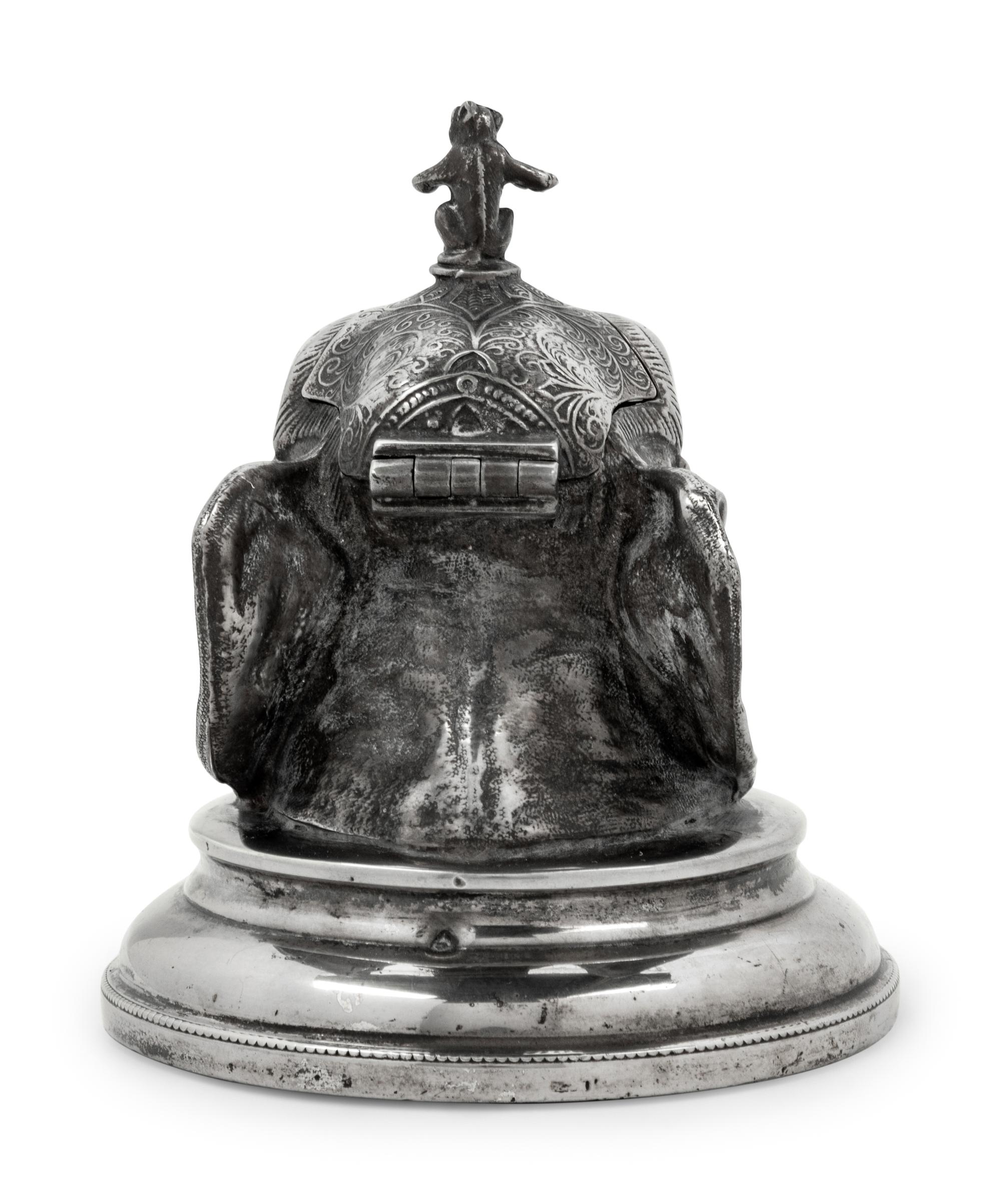 An English Silver-Plate Zoomorphic Ink Well