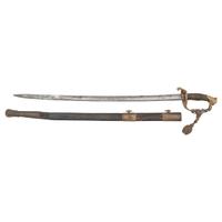 1850 Foot Officers Sword Identified to Captain Julius Ellendorf - 42nd NY and 93rd NY Infantry - WIA at Cold Harbor