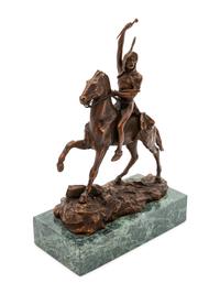 Recast Indian Warrior on Horseback