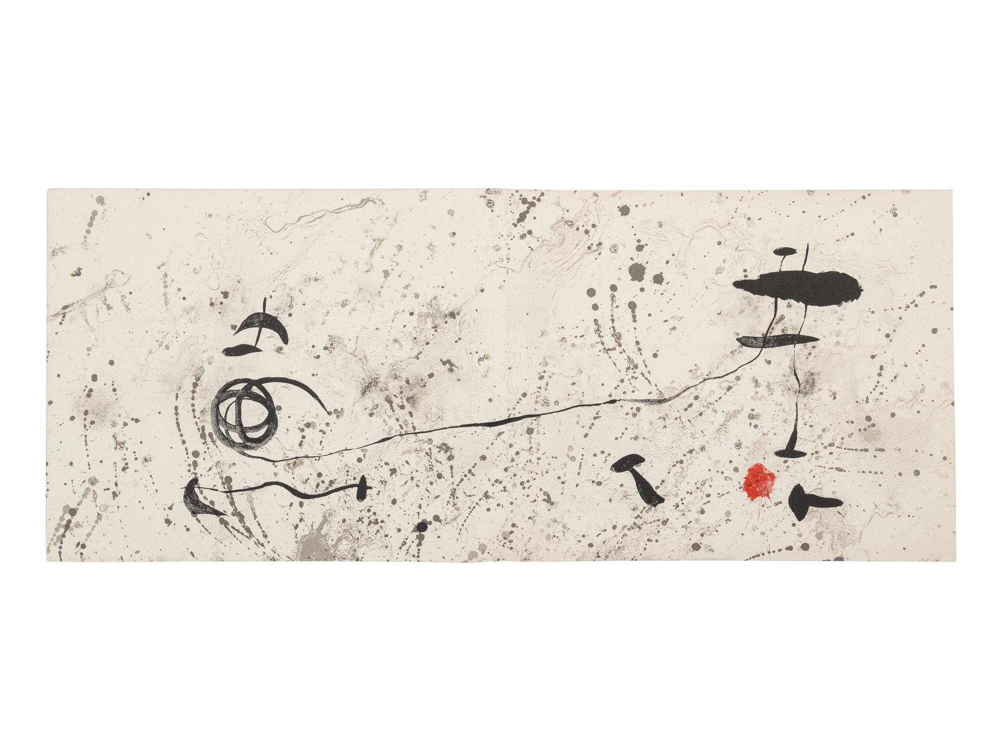 [ARTISTS BOOK]. MIRÓ, Joan (1893–1983). Tracé sur l'Eau Suite d’aquarelles . Paris: Maeght Éditeur, 1963.