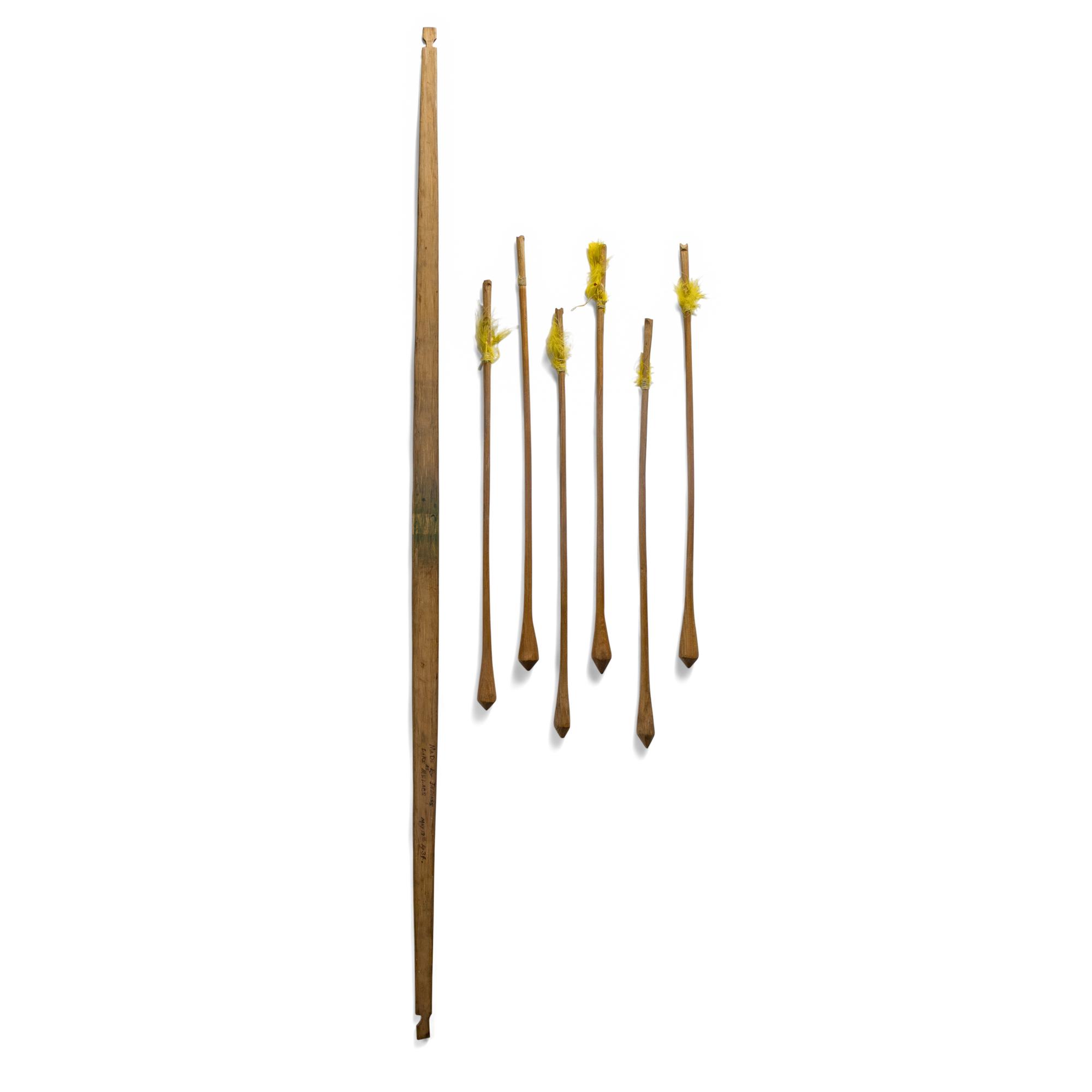 Anishinaabe Ash Bow, with Six Arrows